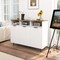 Sideboard Buffet Cabinet Kitchen Storage Cabinet with 5-Position Adjustable Shelves-White